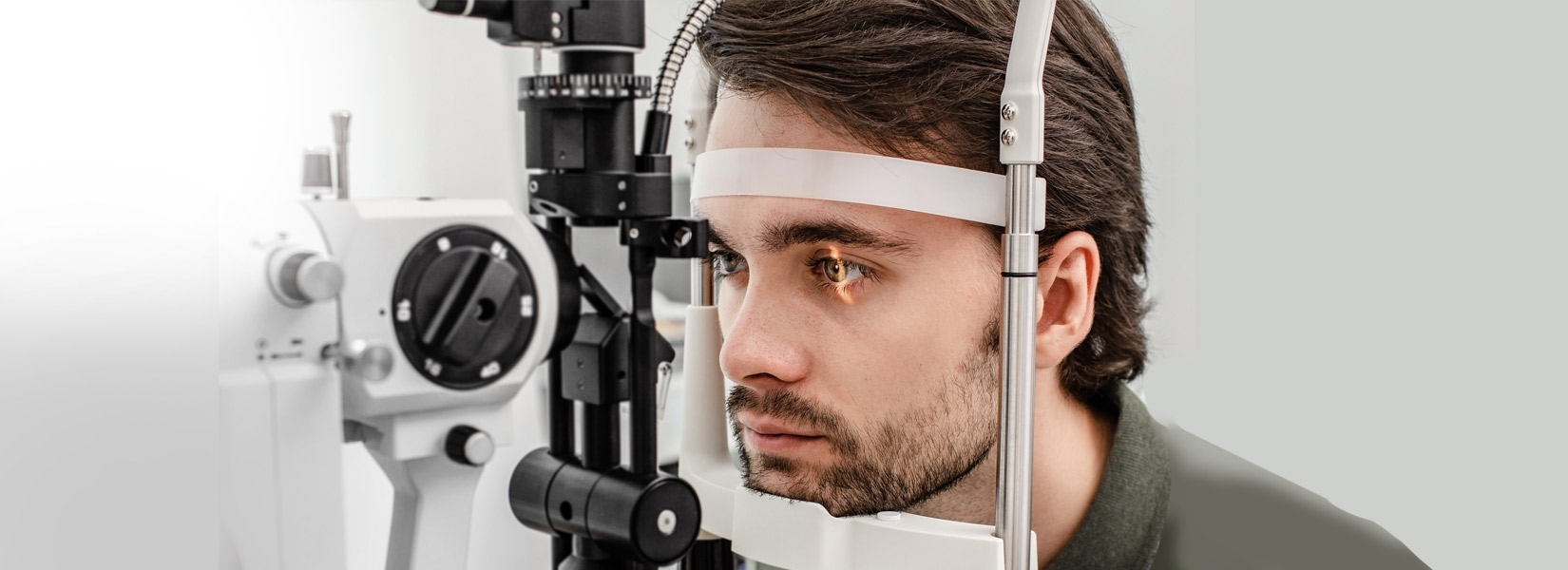 young man during eye exam in Stone Oak